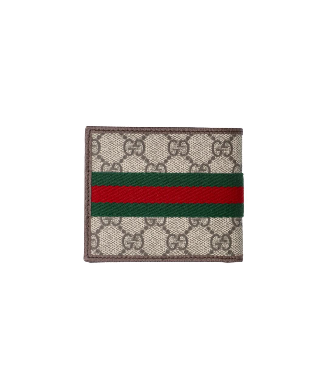 GUCCI Бежевый полиуретановый кошелек, фото 3