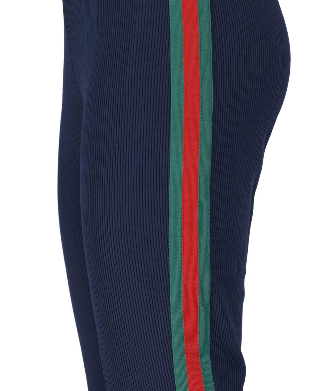 GUCCI Синие хлопковые леггинсы и велосипедки, фото 4