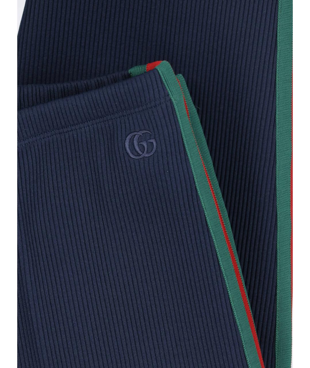 GUCCI Синие хлопковые леггинсы и велосипедки, фото 5