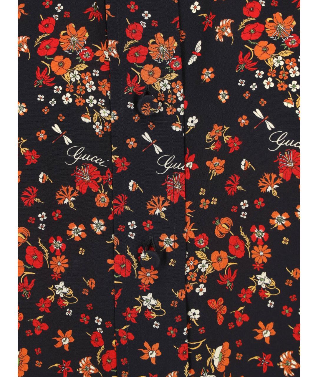 GUCCI Мульти шелковая блузы, фото 4