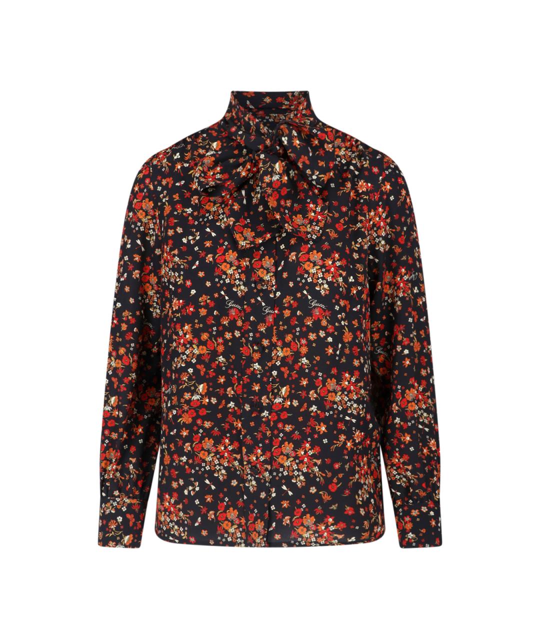 GUCCI Мульти шелковая блузы, фото 1