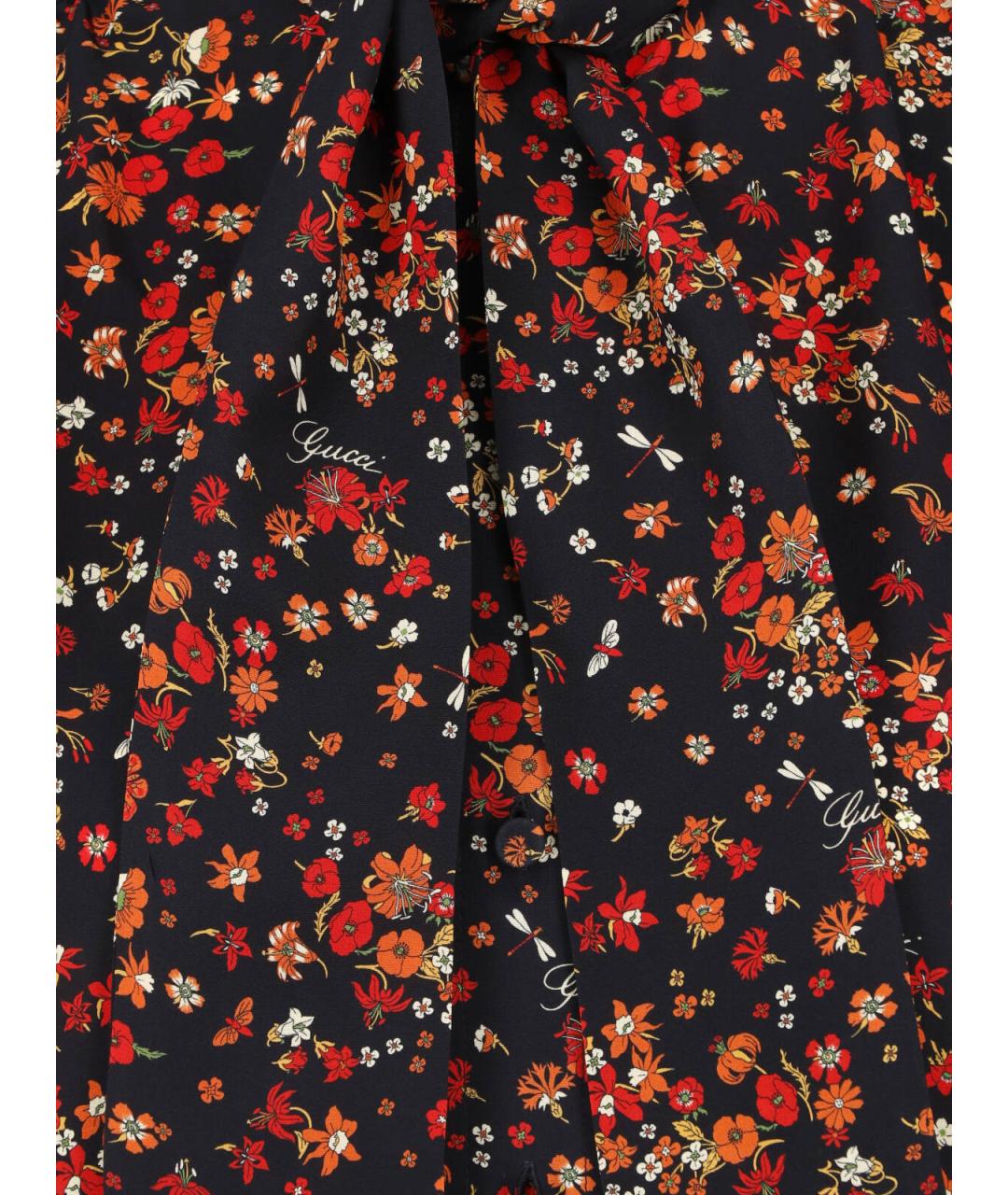 GUCCI Мульти шелковая блузы, фото 3