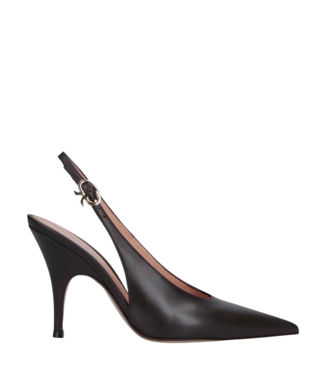 GIANVITO ROSSI Коричневые кожаные туфли, фото 1