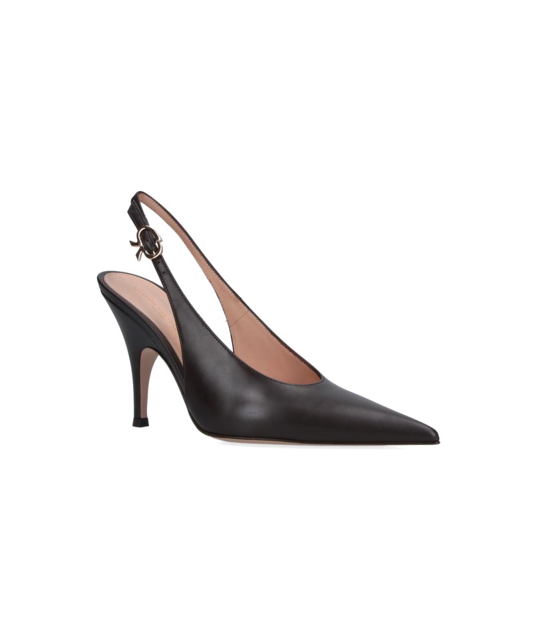 GIANVITO ROSSI Коричневые кожаные туфли, фото 2