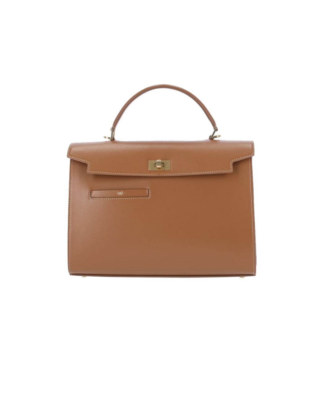 ANYA HINDMARCH Коричневая кожаная сумка тоут, фото 1