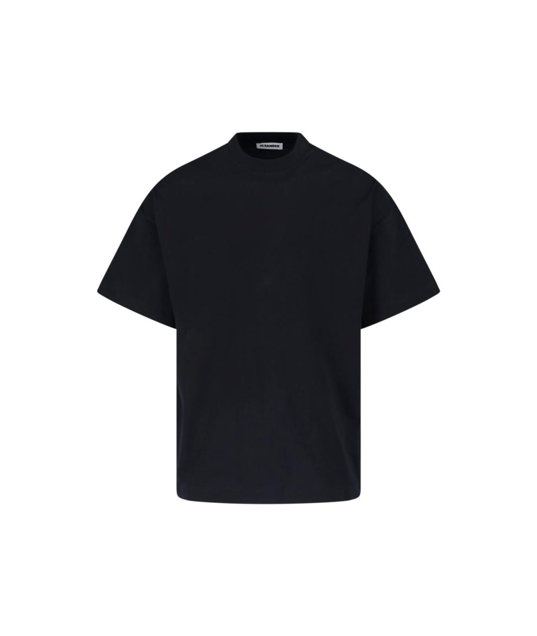 JIL SANDER Черная хлопковая футболка, фото 1