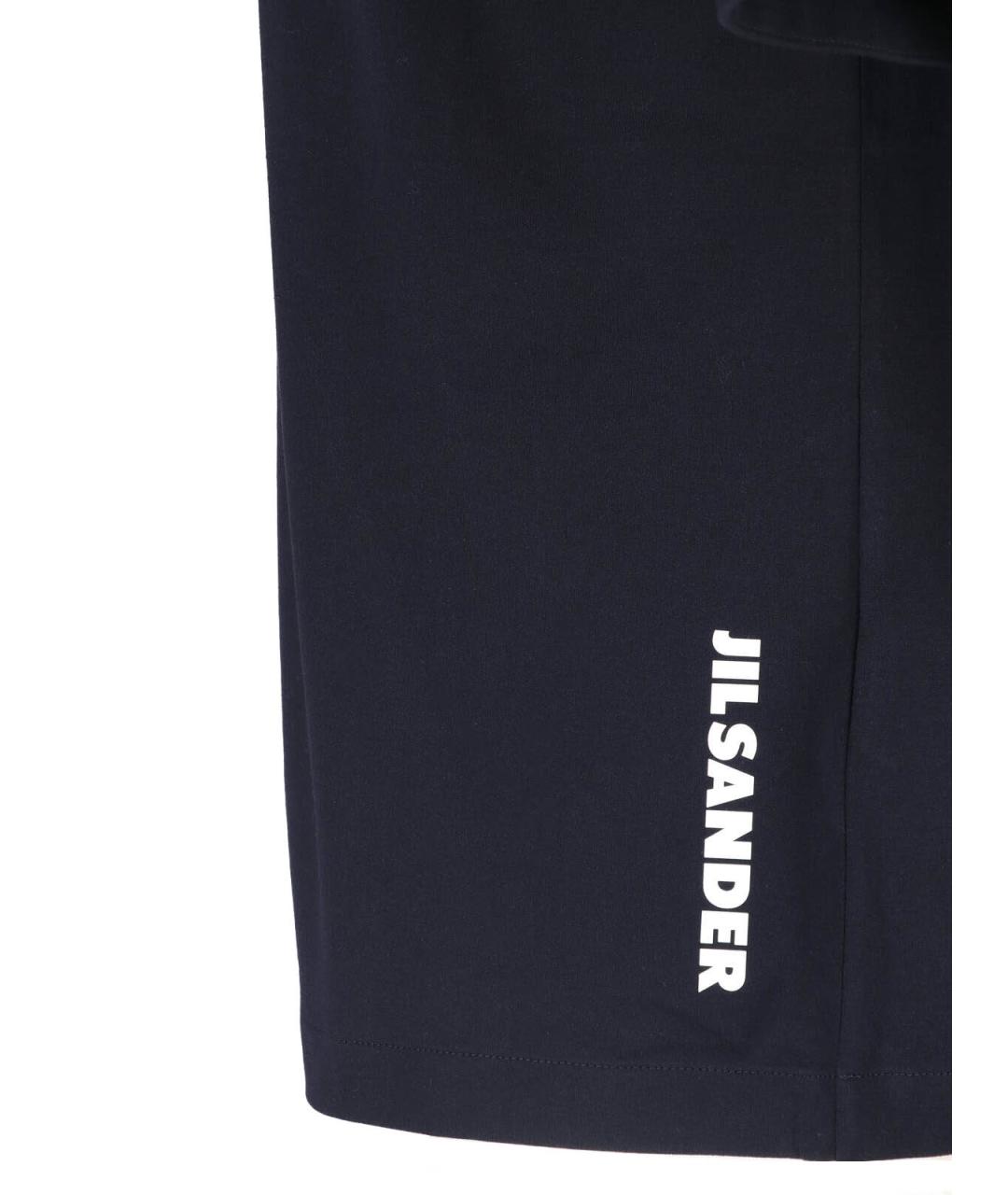 JIL SANDER Черная хлопковая футболка, фото 3