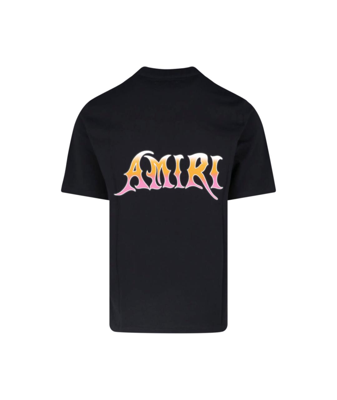 AMIRI Черная хлопковая футболка, фото 2