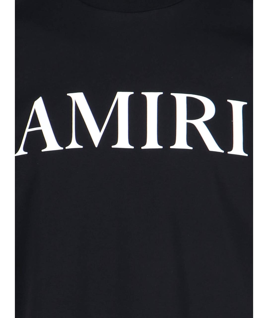AMIRI Черная хлопковая футболка, фото 3