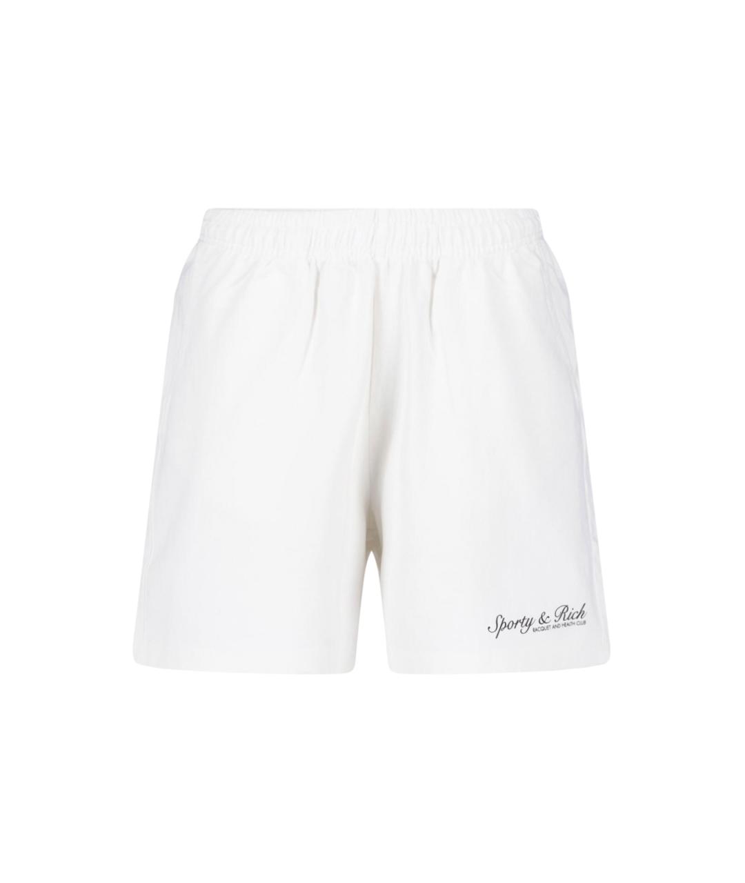 SPORTY AND RICH Белые хлопковые шорты, фото 1