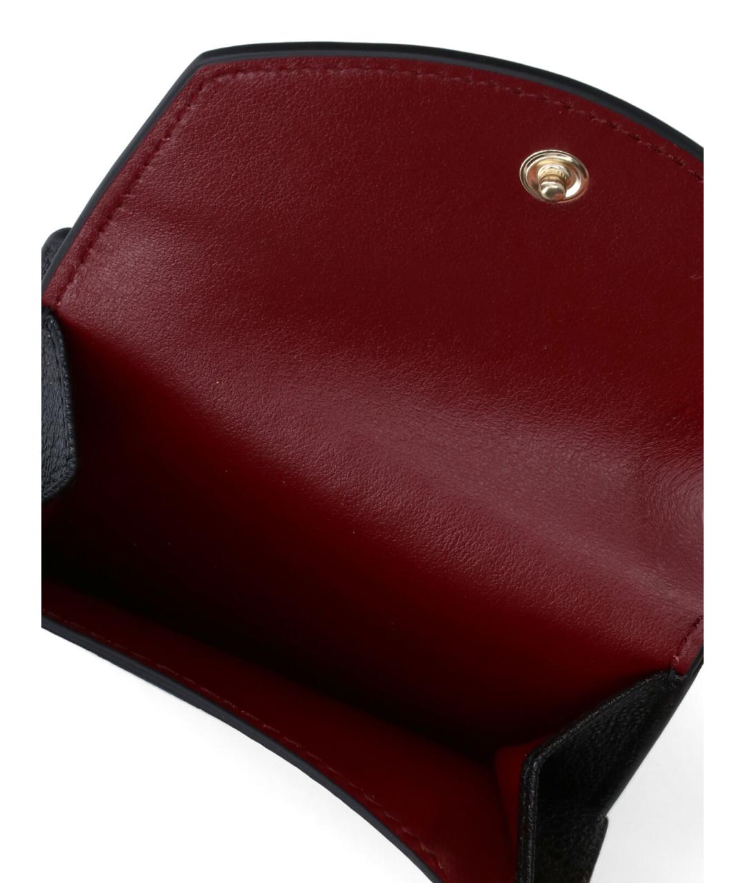 ANYA HINDMARCH Черный кожаный кошелек, фото 4