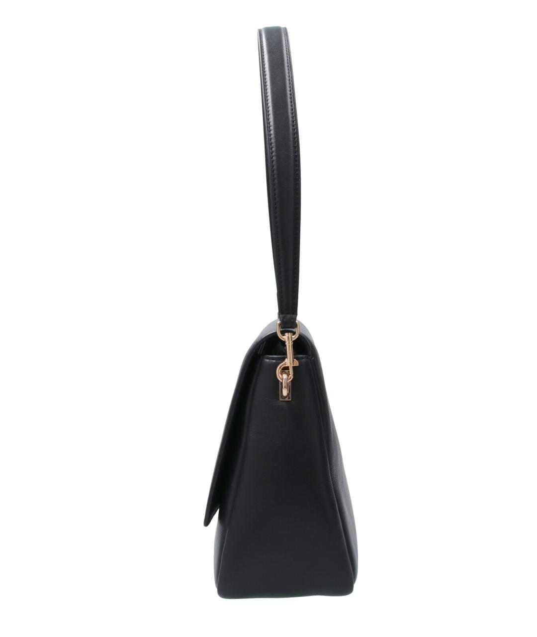 TORY BURCH Черная кожаная сумка с короткими ручками, фото 5