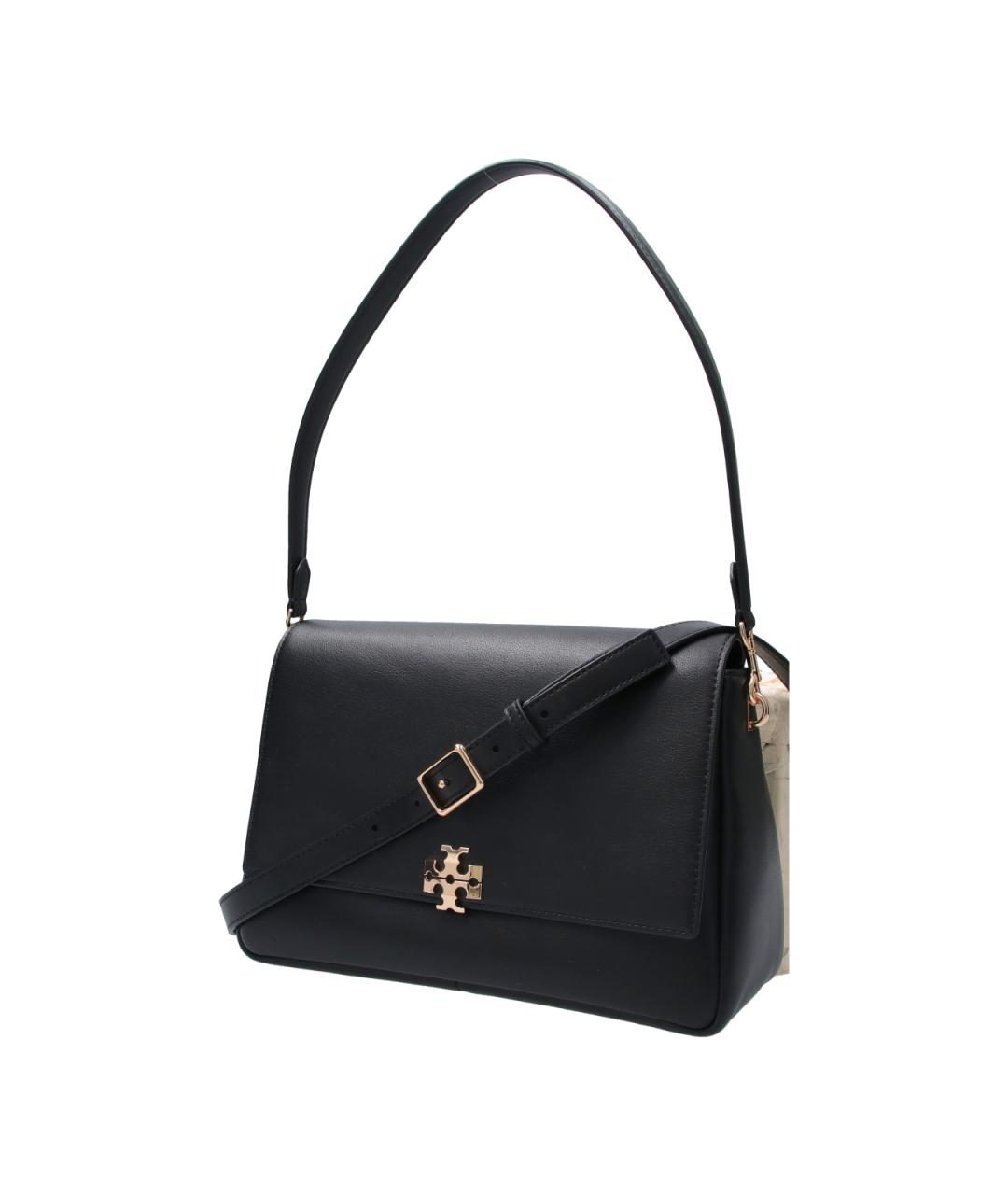 TORY BURCH Черная кожаная сумка с короткими ручками, фото 2
