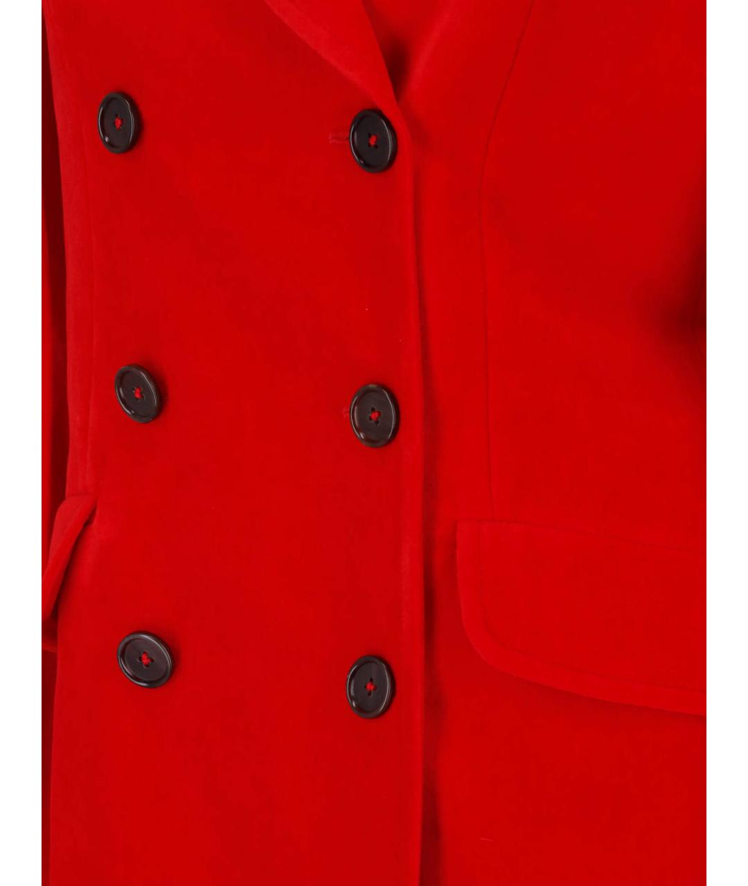 JIL SANDER Красное хлопковое пальто, фото 4