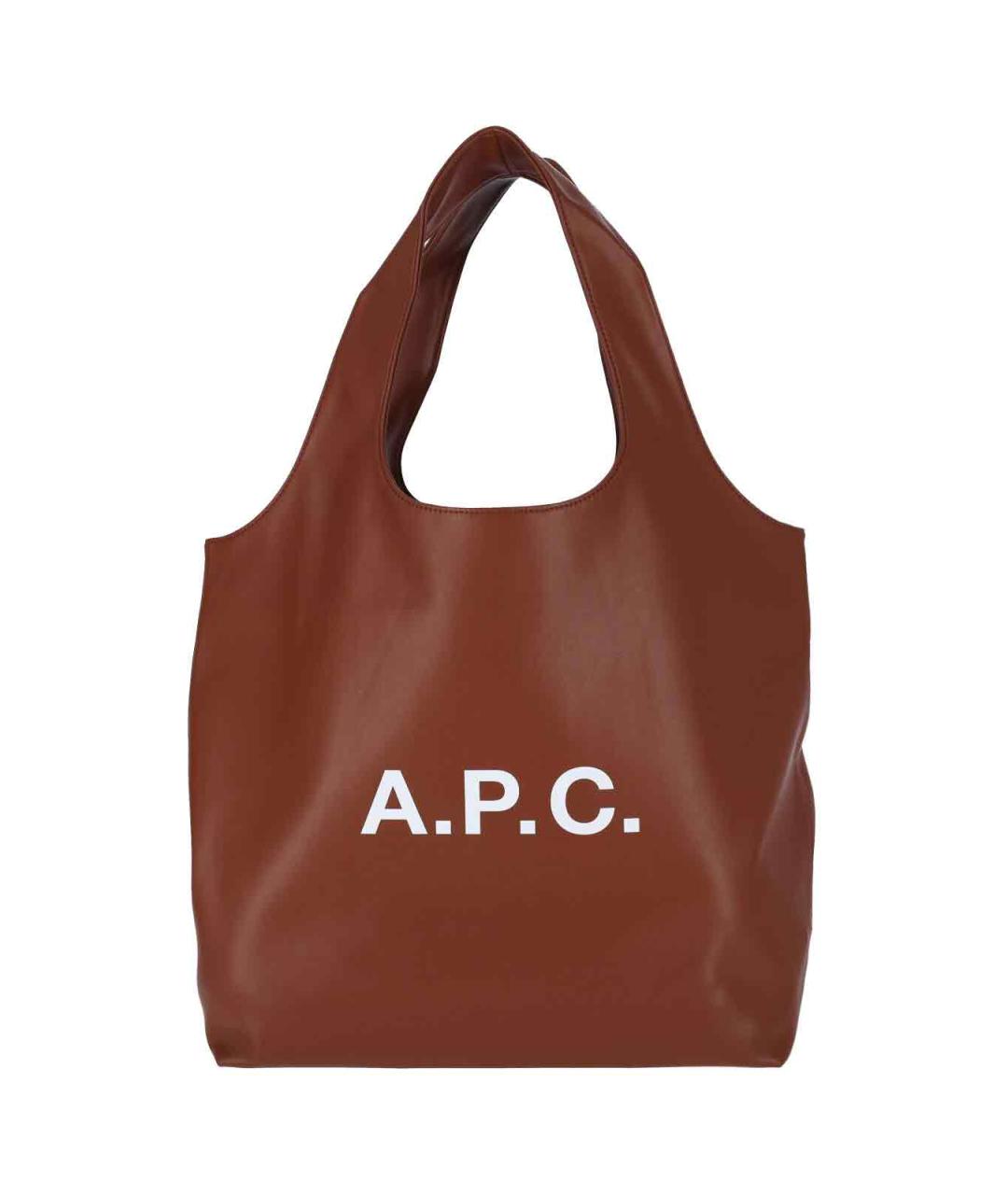 A.P.C. Коричневая сумка тоут, фото 1