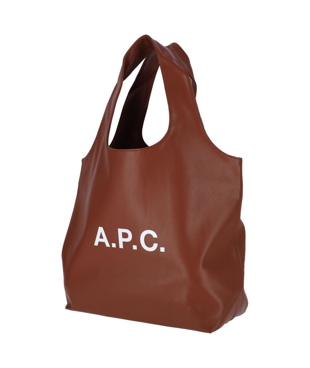 A.P.C. Коричневая сумка тоут, фото 2