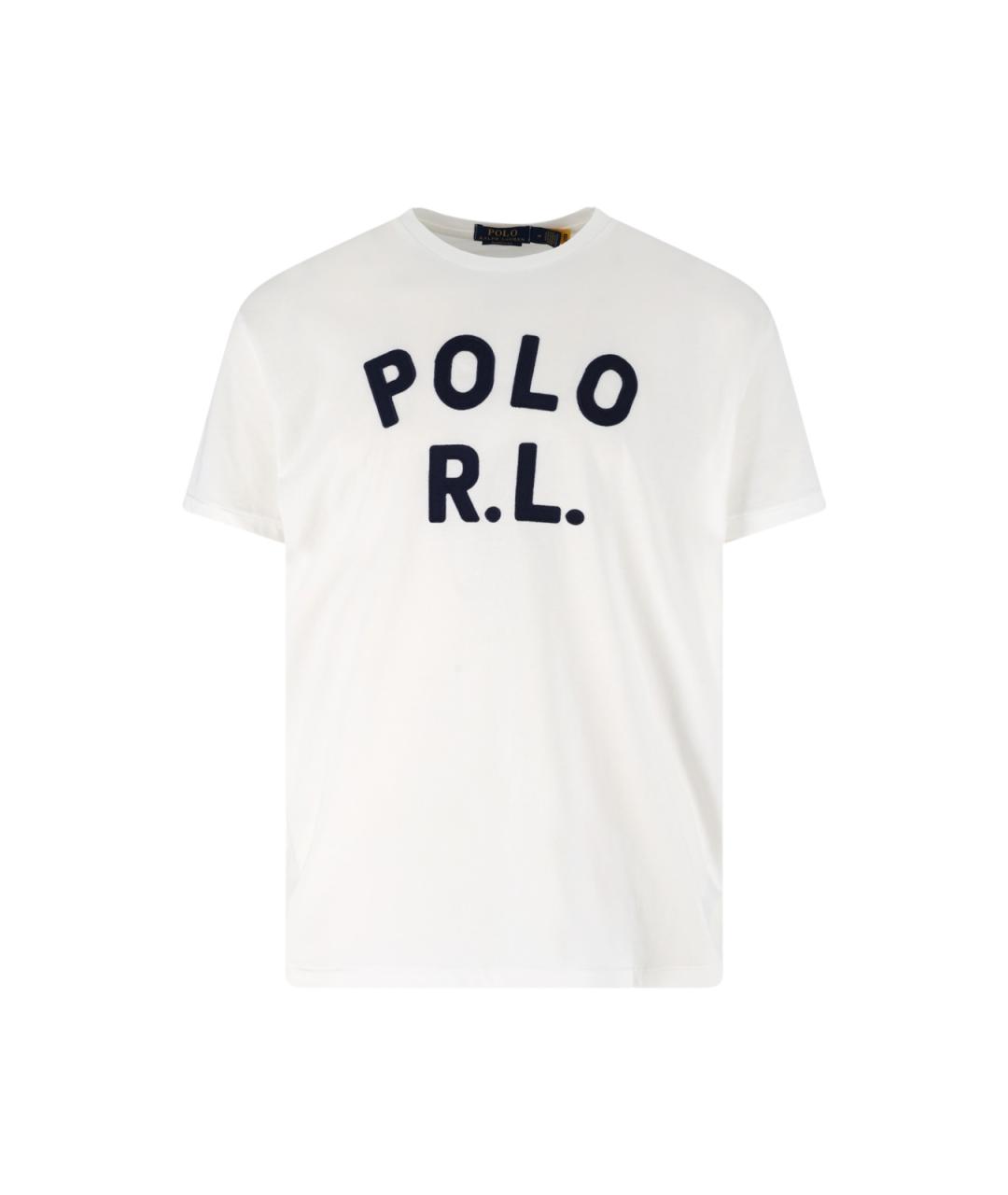 POLO RALPH LAUREN Белая хлопковая футболка, фото 1