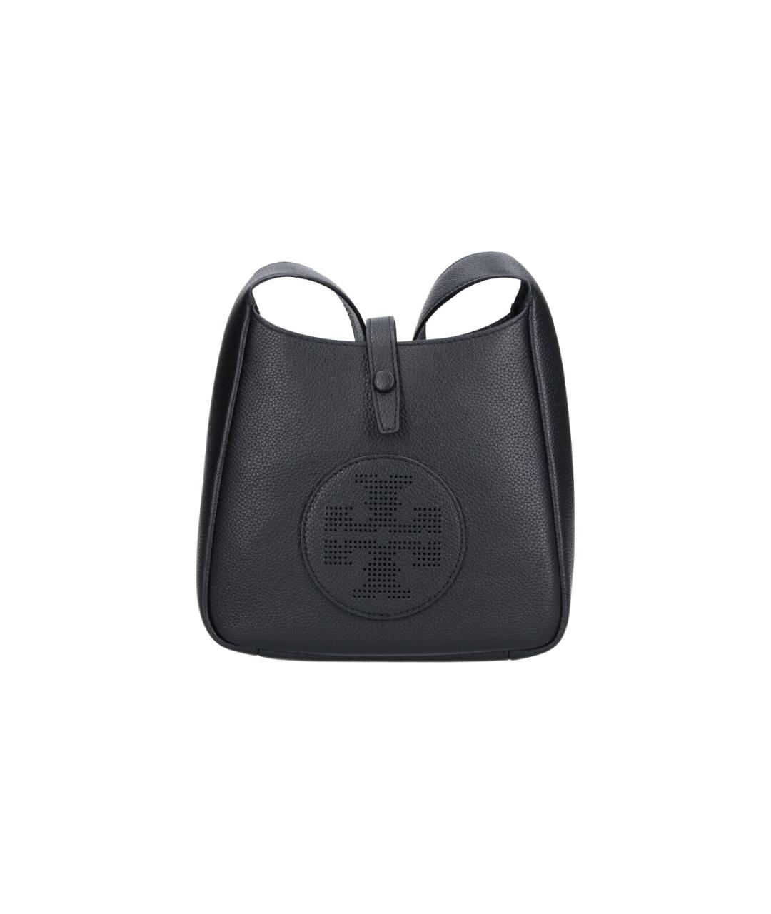 TORY BURCH Черная кожаная сумка тоут, фото 1