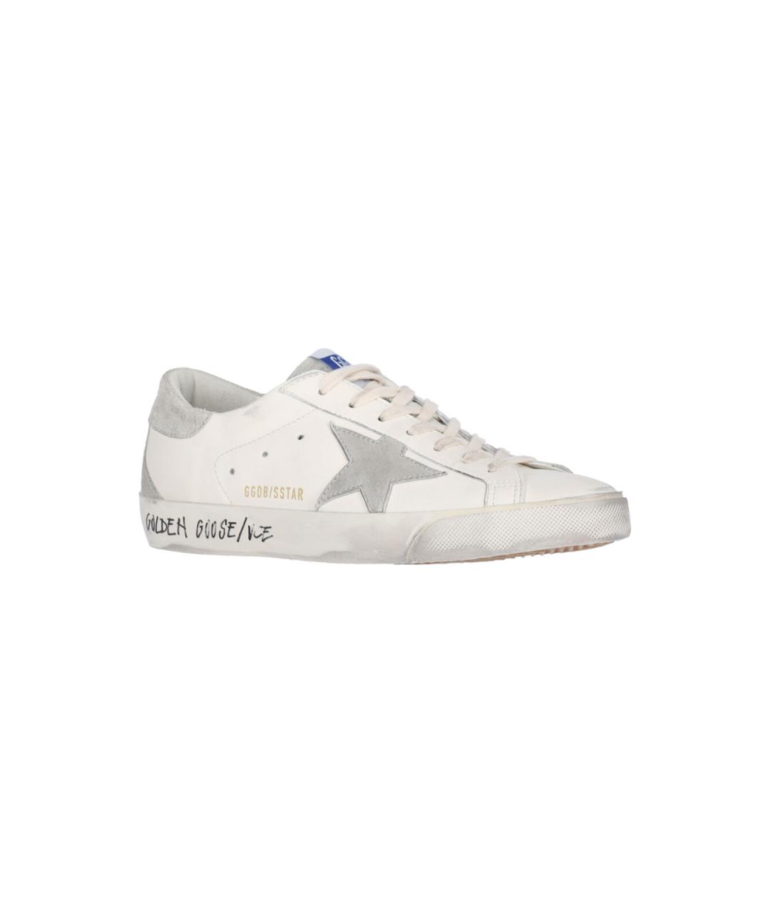 GOLDEN GOOSE DELUXE BRAND Белые кожаные низкие кроссовки / кеды, фото 2