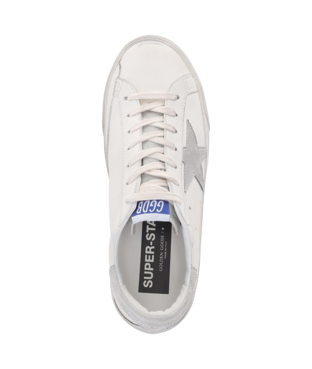 GOLDEN GOOSE DELUXE BRAND Белые кожаные низкие кроссовки / кеды, фото 5