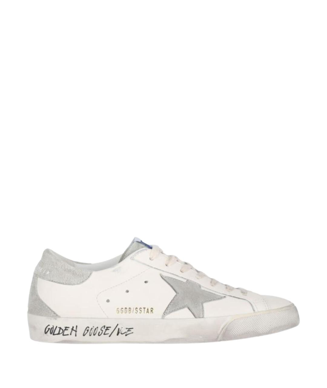 GOLDEN GOOSE DELUXE BRAND Белые кожаные низкие кроссовки / кеды, фото 1