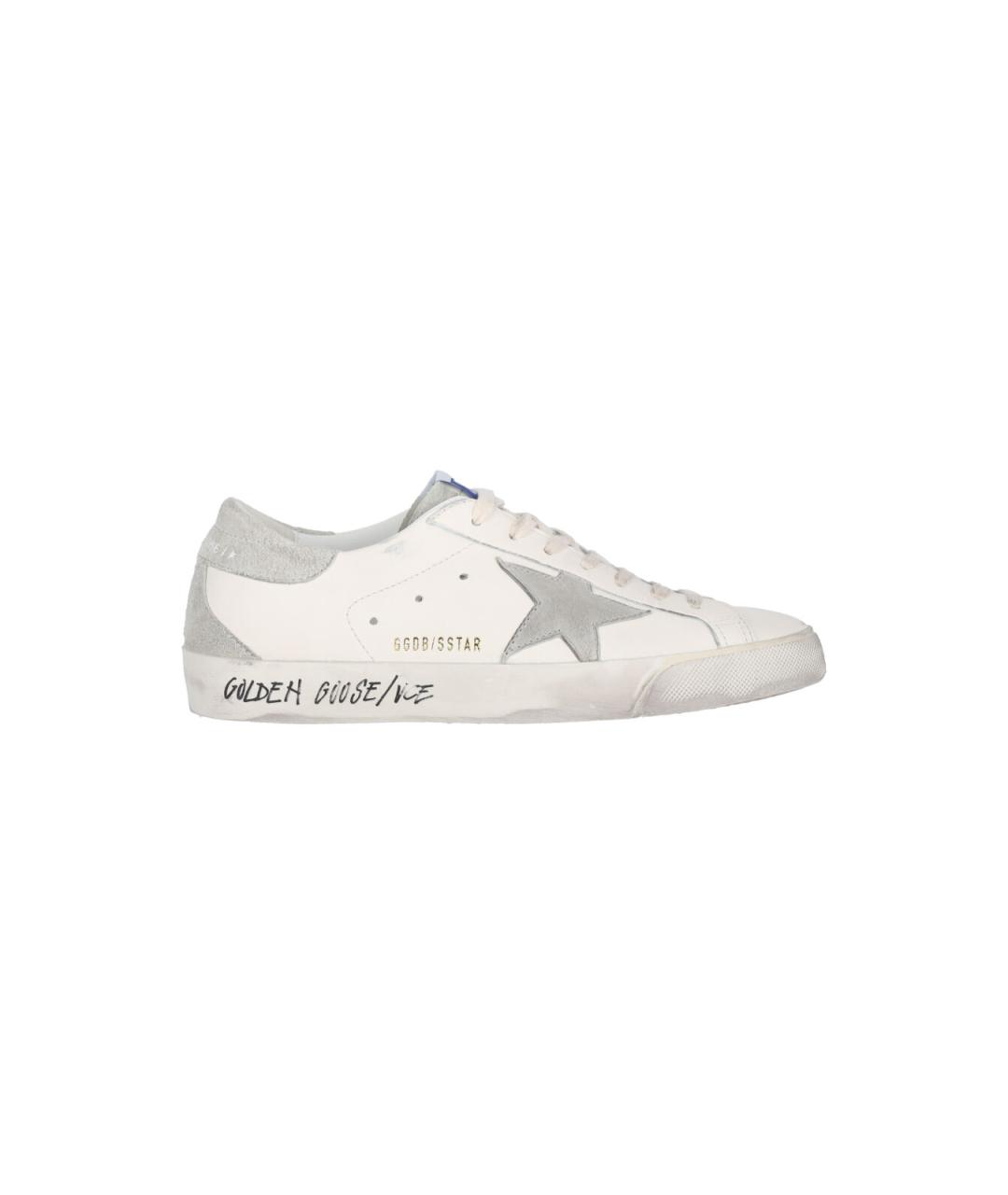 GOLDEN GOOSE DELUXE BRAND Белые кожаные низкие кроссовки / кеды, фото 6