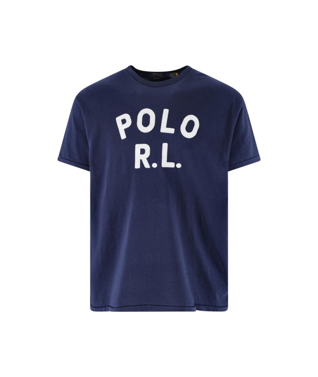 POLO RALPH LAUREN Синяя хлопковая футболка, фото 1