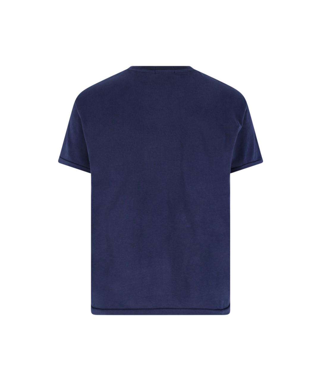 POLO RALPH LAUREN Синяя хлопковая футболка, фото 2