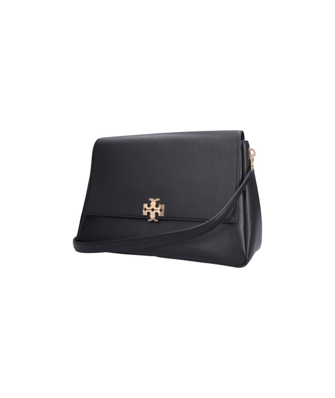 TORY BURCH Черная кожаная сумка с короткими ручками, фото 2
