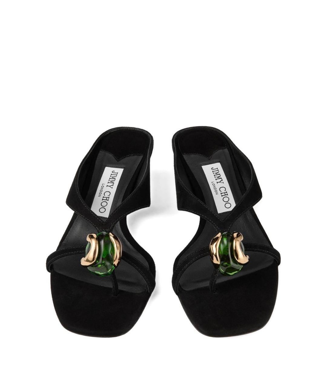JIMMY CHOO Черные замшевые мюли, фото 3