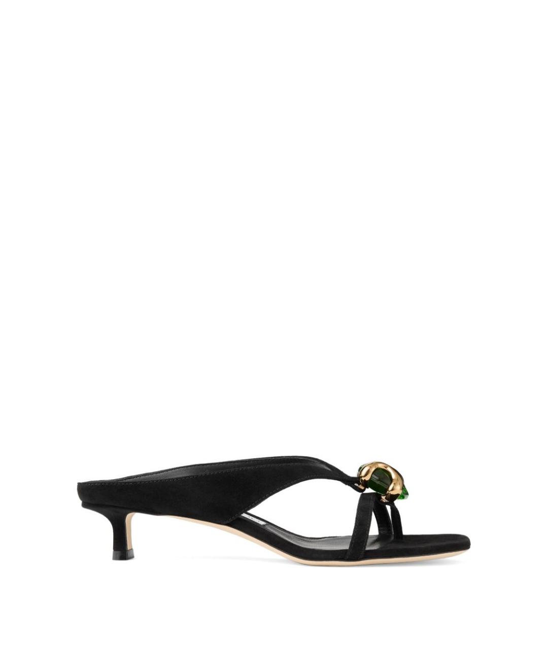 JIMMY CHOO Черные замшевые мюли, фото 1