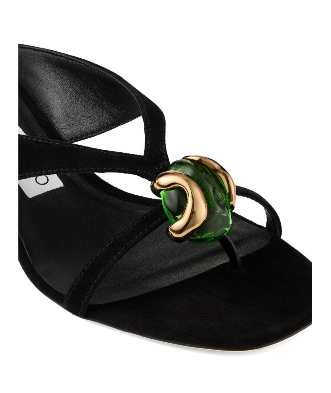 JIMMY CHOO Черные замшевые мюли, фото 5