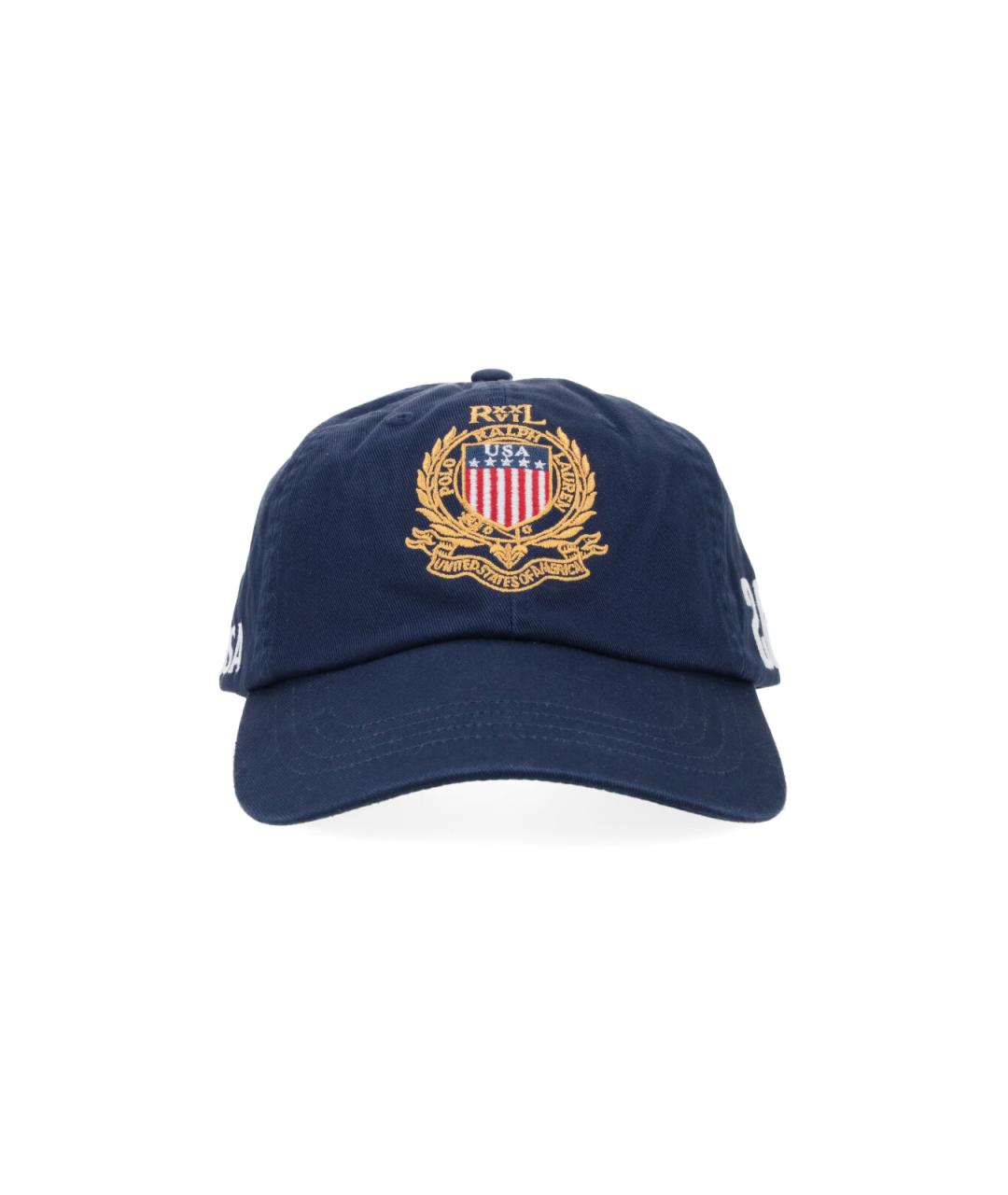 POLO RALPH LAUREN Синяя хлопковая кепка/бейсболка, фото 1