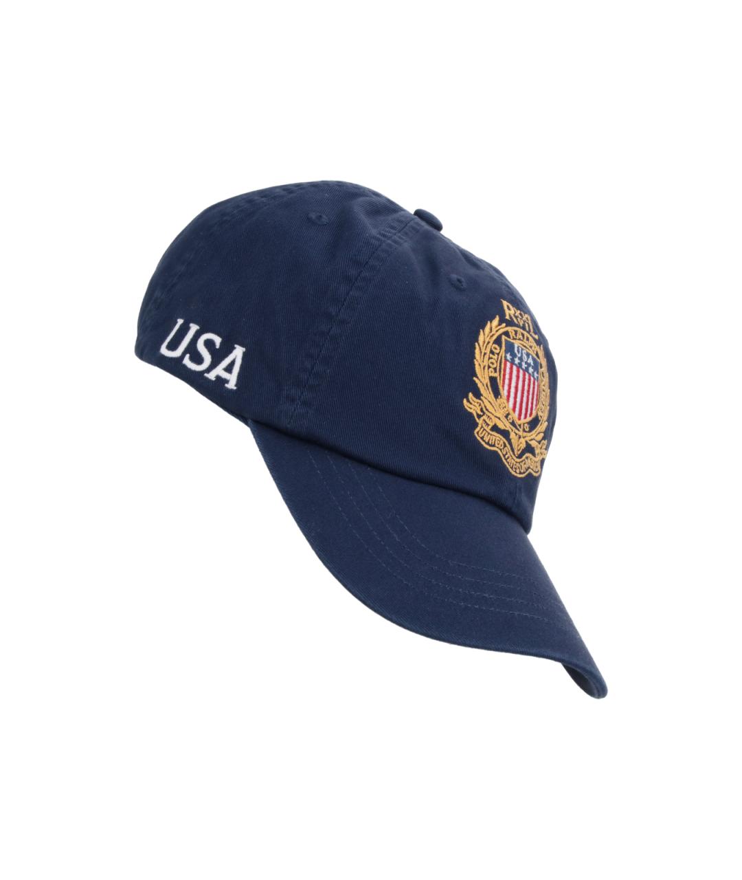 POLO RALPH LAUREN Синяя хлопковая кепка/бейсболка, фото 3