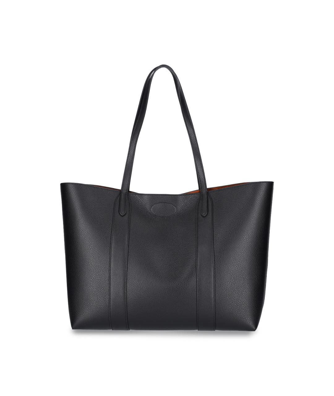 MULBERRY Черная кожаная сумка тоут, фото 3