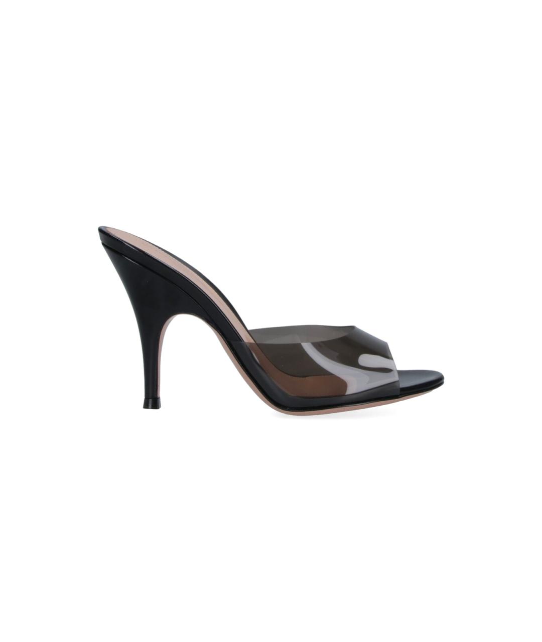GIANVITO ROSSI Черные кожаные мюли, фото 1