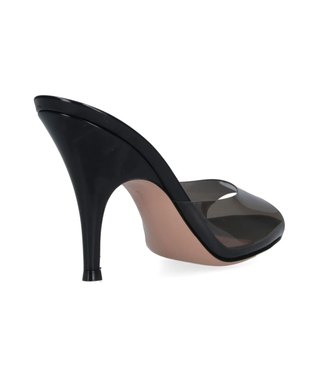 GIANVITO ROSSI Черные кожаные мюли, фото 4