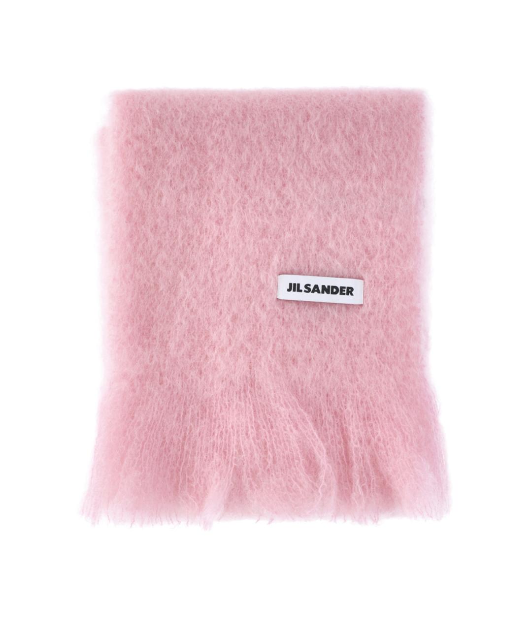JIL SANDER Розовый шерстяной шарф, фото 2
