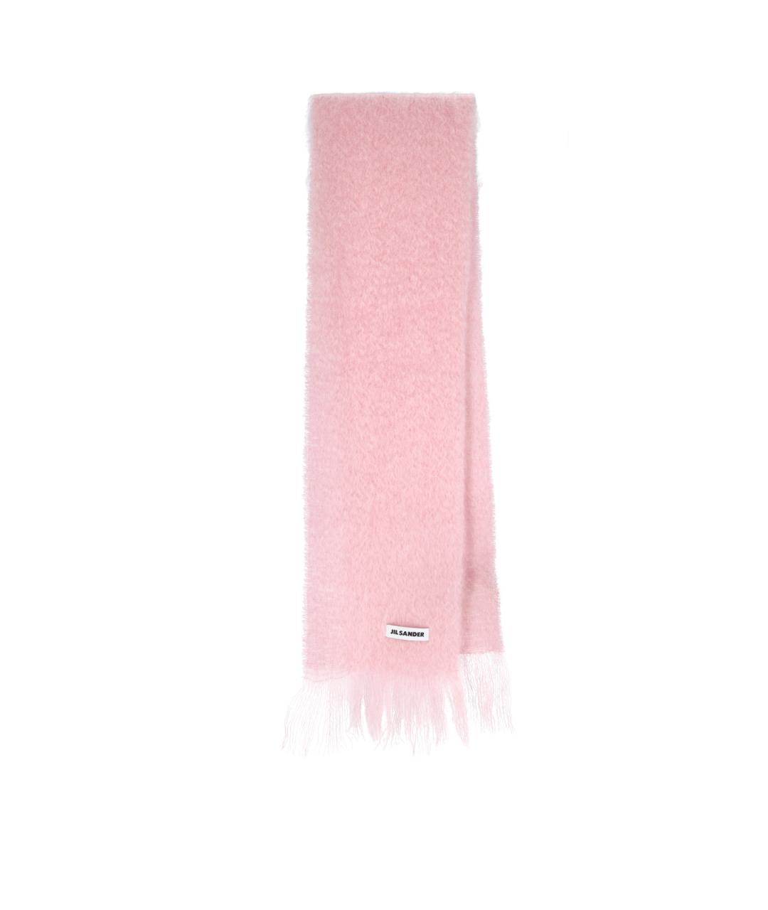 JIL SANDER Розовый шерстяной шарф, фото 1