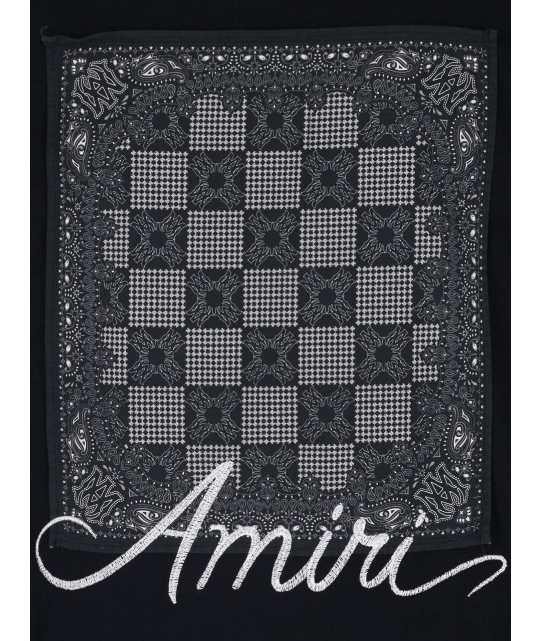 AMIRI Черная хлопковая футболка, фото 3