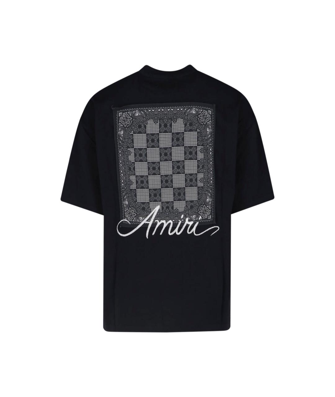 AMIRI Черная хлопковая футболка, фото 2