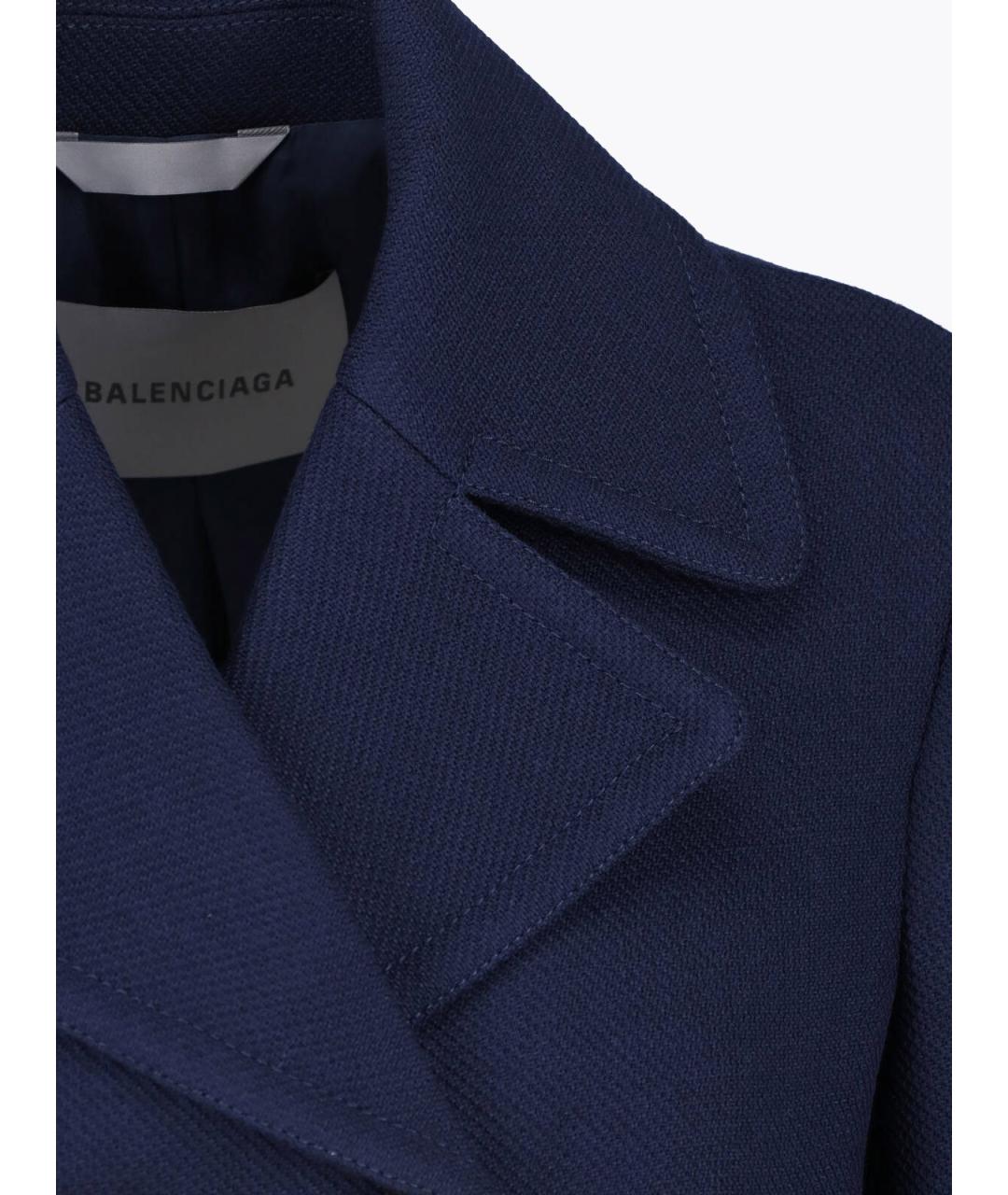 BALENCIAGA Синяя шерстяная куртка, фото 4