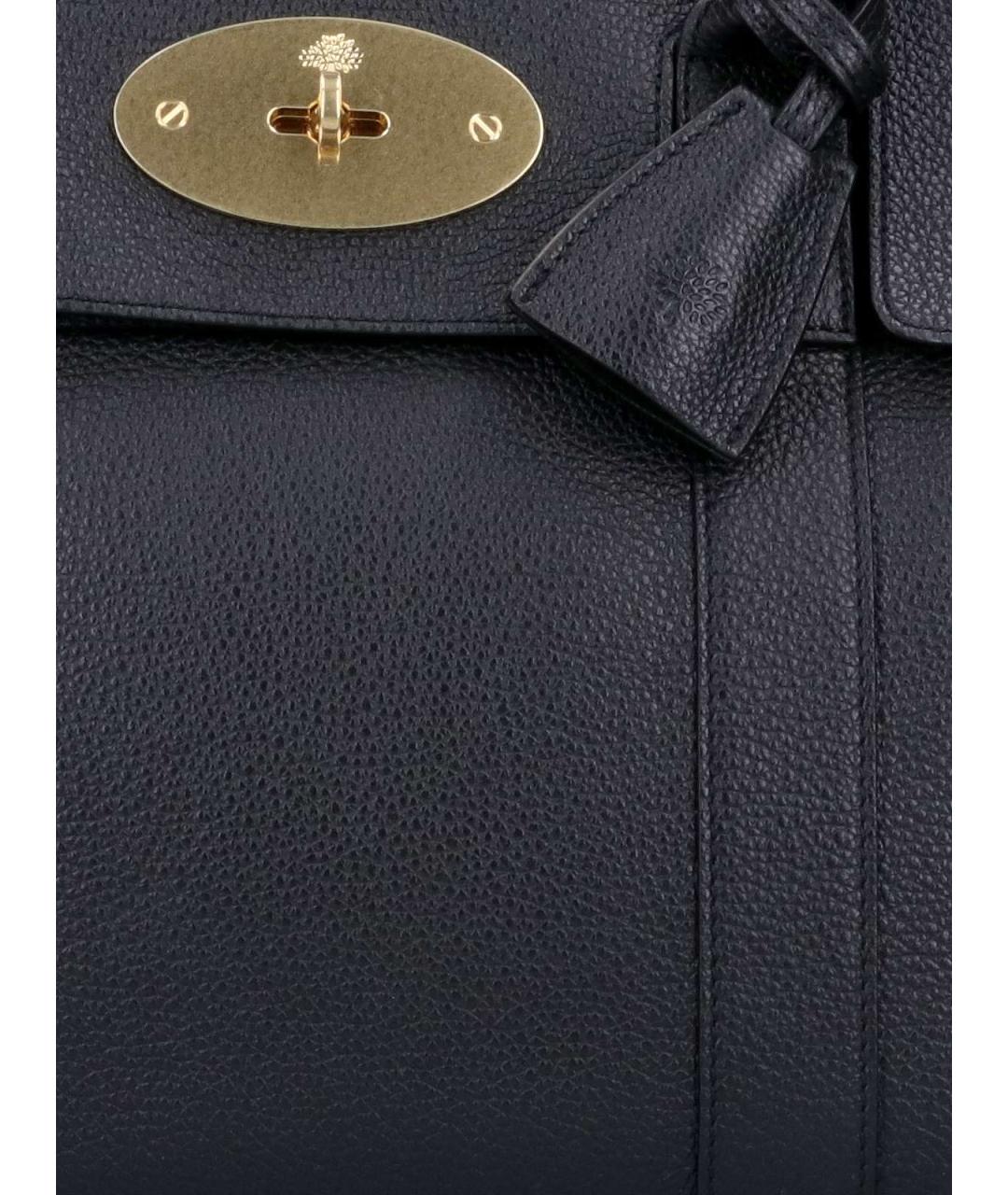 MULBERRY Черная кожаная сумка тоут, фото 4