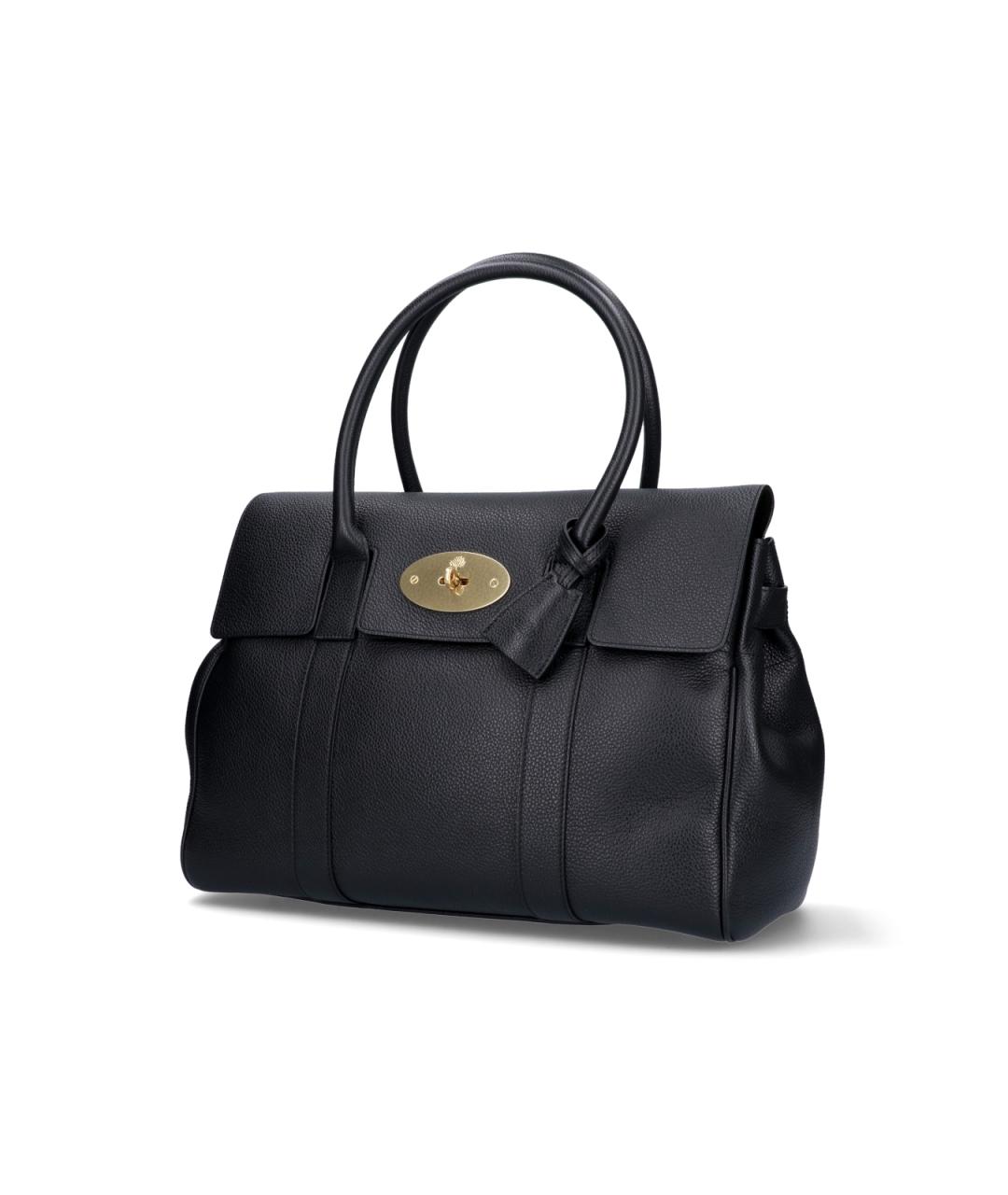 MULBERRY Черная кожаная сумка тоут, фото 2
