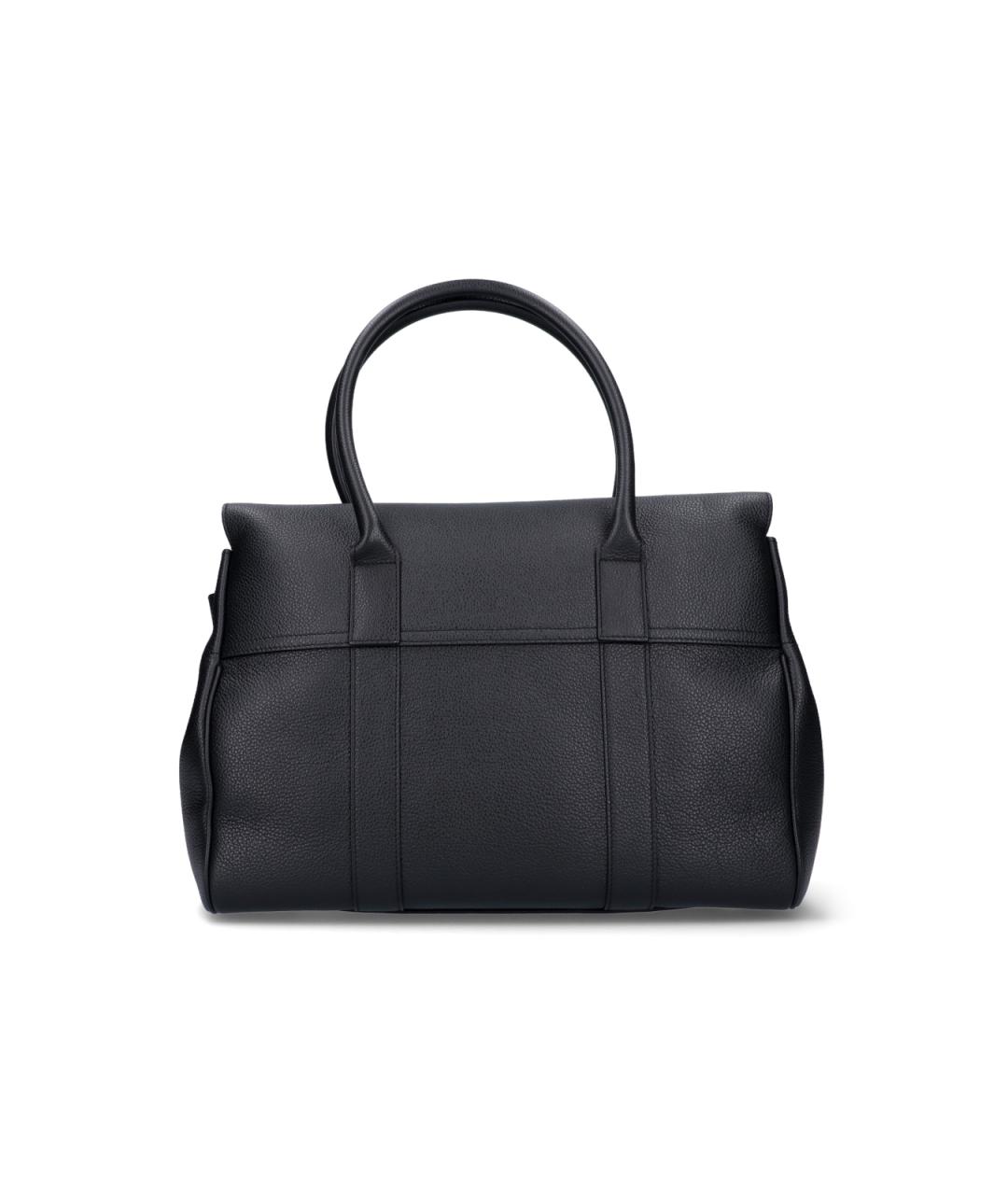 MULBERRY Черная кожаная сумка тоут, фото 3