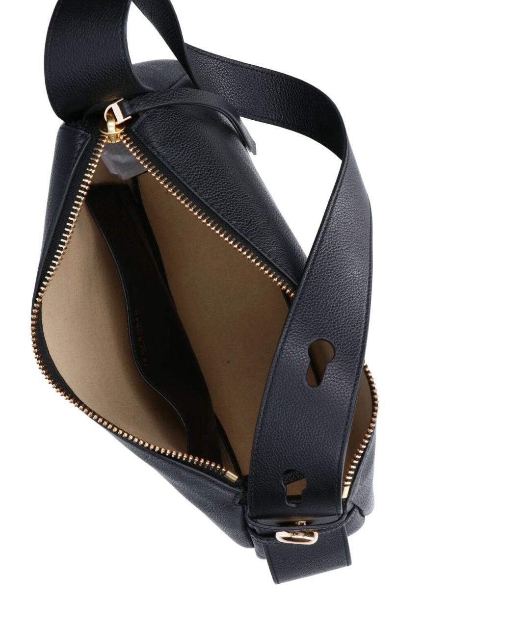 TORY BURCH Черная кожаная сумка с короткими ручками, фото 4