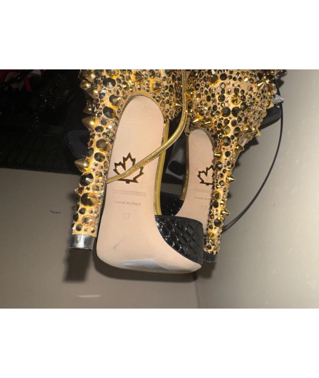 DSQUARED2 Черные кожаные туфли, фото 4