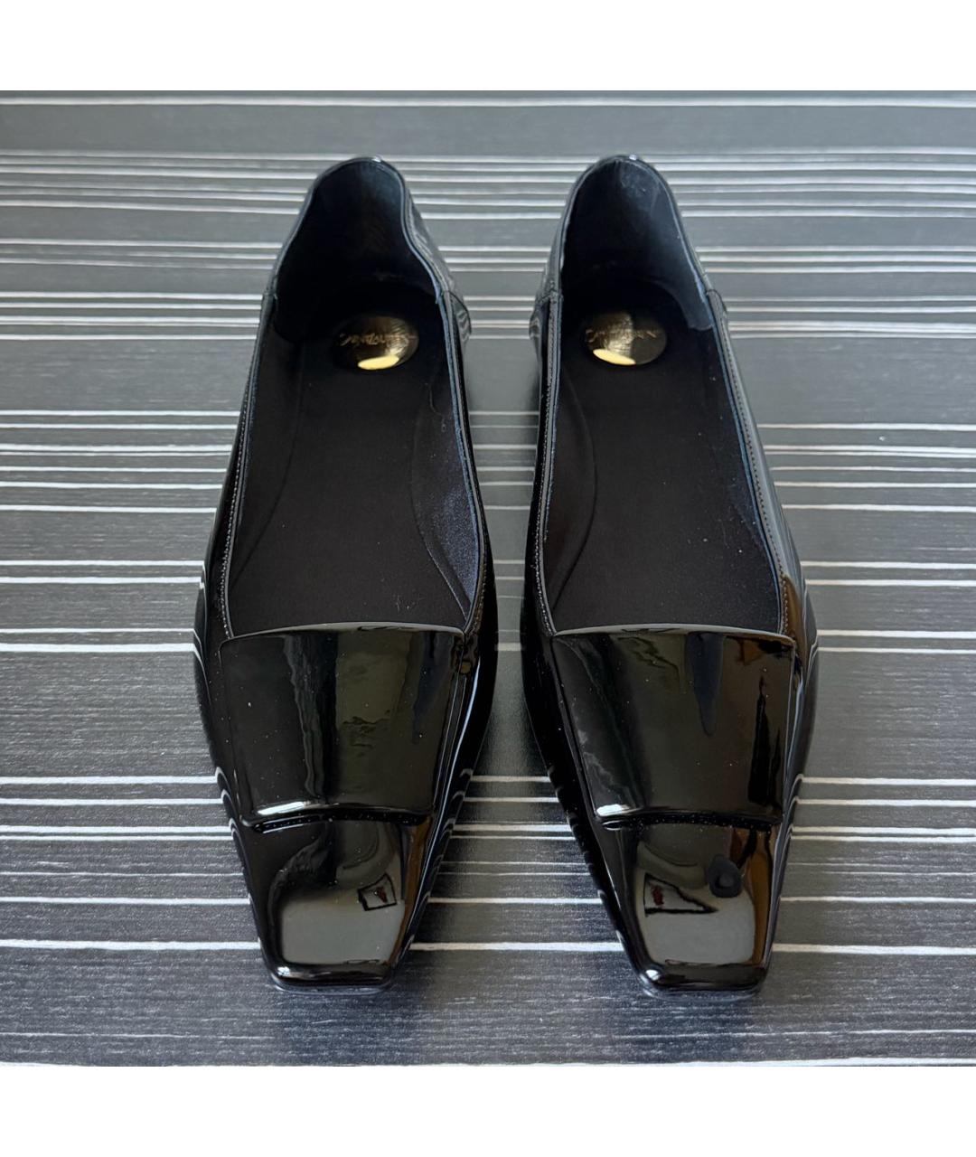 SAINT LAURENT Черные туфли из лакированной кожи, фото 3