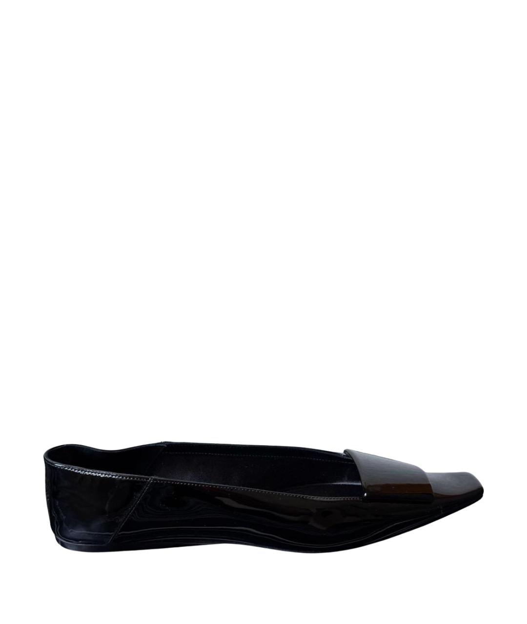SAINT LAURENT Черные туфли из лакированной кожи, фото 1