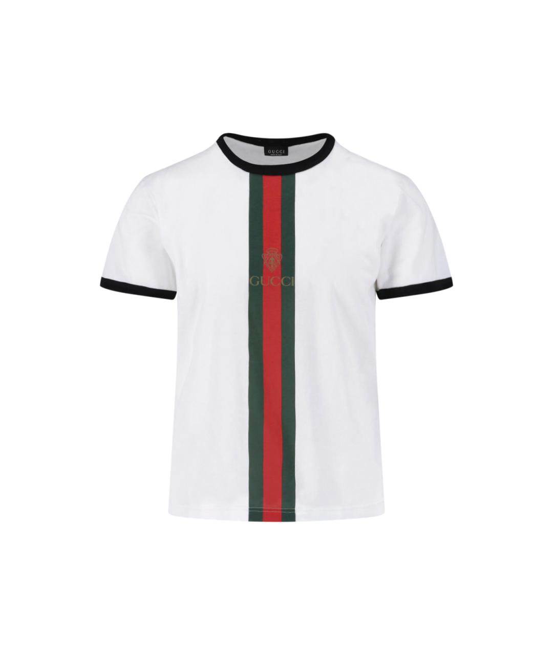 GUCCI Белая хлопковая футболка, фото 1